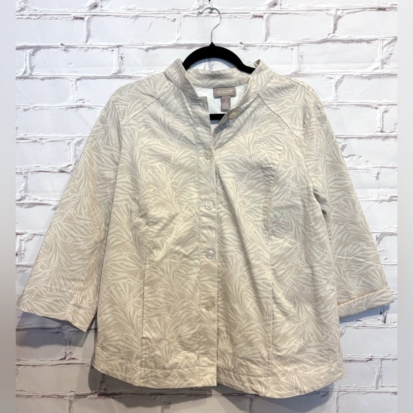 Chico's Jackets & Blazers - Chico’s Palm Leaf Lightweight Jacket – Size 2 (Large) NWT